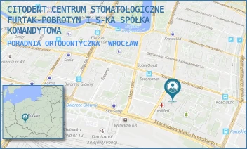 PORADNIA ORTODONTYCZNA - CITODENT CENTRUM STOMATOLOGICZNE FURTAK-POBROTYN I S-KA SPÓŁKA KOMANDYTOWA - UL. GEN. JANA HENRYKA DĄBROWSKIEGO 40/133,  WROCŁAW
