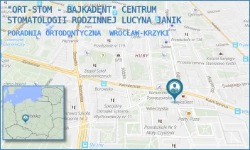 PORADNIA ORTODONTYCZNA - "ORT-STOM - BAJKADENT" CENTRUM STOMATOLOGII RODZINNEJ LUCYNA JANIK - UL. KAMIENNA 113/U9,  WROCŁAW-KRZYKI