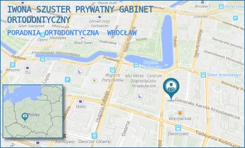 PORADNIA ORTODONTYCZNA - IWONA SZUSTER PRYWATNY GABINET ORTODONTYCZNY - UL. GEN. KAROLA KNIAZIEWICZA 2/4,  WROCŁAW