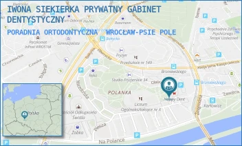 PORADNIA ORTODONTYCZNA - IWONA SIEKIERKA PRYWATNY GABINET DENTYSTYCZNY - UL. OBORNICKA 8,  WROCŁAW-PSIE POLE