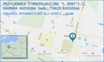 PORADNIA ORTODONTYCZNA DLA DZIECI - PRZYCHODNIA STOMATOLOGICZNA "L-DENT"S.C. DAGMARA KASSOUAA & THAIR KASSOUAA - UL. UL. WARYŃSKIEGO 43, SŁAWA
