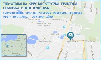 INDYWIDUALNA SPECJALISTYCZNA PRAKTYKA LEKARSKA PIOTR RYDLIŃSKI - INDYWIDUALNA SPECJALISTYCZNA PRAKTYKA LEKARSKA PIOTR RYDLIŃSKI - UL. DRZONKÓW-CISOWA 1A,  ZIELONA GÓRA