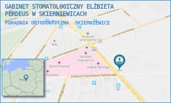 PORADNIA ORTODONTYCZNA - GABINET STOMATOLOGICZNY ELŻBIETA PERDEUS W SKIERNIEWICACH - UL. WARZYWNICZA 21,  SKIERNIEWICE