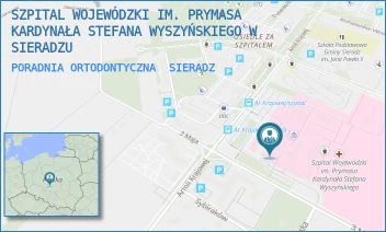 PORADNIA ORTODONTYCZNA - SZPITAL WOJEWÓDZKI IM. PRYMASA KARDYNAŁA STEFANA WYSZYŃSKIEGO W SIERADZU - UL. ARMII KRAJOWEJ 7,  SIERADZ