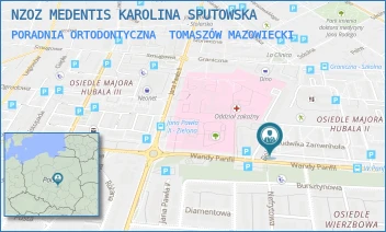 PORADNIA ORTODONTYCZNA - NZOZ MEDENTIS KAROLINA SPUTOWSKA - UL. LUDWIKA ZAMENHOFA 7A,  TOMASZÓW MAZOWIECKI