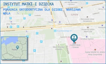 PORADNIA ORTODONTYCZNA DLA DZIECI - INSTYTUT MATKI I DZIECKA - MARCINA KASPRZAKA 17 A,  WARSZAWA WOLA