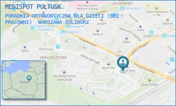 PORADNIA ORTODONTYCZNA DLA DZIECI (BEZ PRACOWNI) - MEDISPOT PUŁTUSK - STANISŁAWA DYGATA 3/LOKAL U2,  WARSZAWA ŻOLIBORZ