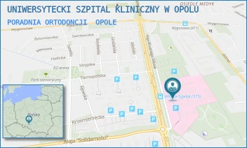 PORADNIA ORTODONCJI - UNIWERSYTECKI SZPITAL KLINICZNY W OPOLU - ALEJA WINCENTEGO WITOSA 26,  OPOLE