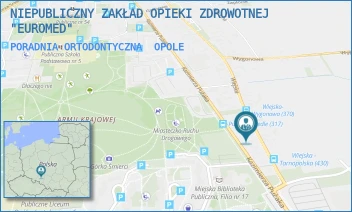 PORADNIA ORTODONTYCZNA - NIEPUBLICZNY ZAKŁAD OPIEKI ZDROWOTNEJ "EUROMED" - UL. WIEJSKA 110 D,  OPOLE