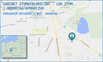 PORADNIA ORTODONTYCZNA - GABINET STOMATOLOGICZNY - LEK STOM. J.MĘDRECKA-RYMARCZUK - KRAKOWSKA 14/12,  GRODKÓW