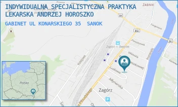 GABINET UL KONARSKIEGO 35 - ANDRZEJ HOROSZKO INDYWIDUALNA SPECJALISTYCZNA PRAKTYKA LEKARSKA - PORADNIA ORTODONTYCZNA - UL. KONARSKIEGO 35/2,  SANOK