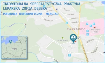 PORADNIA ORTODONTYCZNA - INDYWIDUALNA SPECJALISTYCZNA PRAKTYKA LEKARSKA ZOFIA DĘBSKA - UL. OSIEDLE CEGLANE 1,  MIASTKO