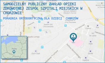 PORADNIA ORTODONTYCZNA DLA DZIECI - SAMODZIELNY PUBLICZNY ZAKŁAD OPIEKI ZDROWOTNEJ ZESPÓŁ SZPITALI MIEJSKICH W CHORZOWIE - UL. WŁADYSŁAWA TRUCHANA 7,  CHORZÓW