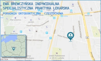 PORADNIA ORTODONTYCZNA - EWA BREWCZYŃSKA INDYWIDUALNA SPECJALISTYCZNA PRAKTYKA LEKARSKA - UL. WYSOCKIEGO 39/4,  CZĘSTOCHOWA