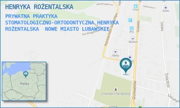 PRYWATNA PRAKTYKA STOMATOLOGICZNO-ORTODONTYCZNA HENRYKA ROŻENTALSKA - HENRYKA ROŻENTALSKA - GRUNWALDZKA 3, NOWE MIASTO LUBAWSKIE