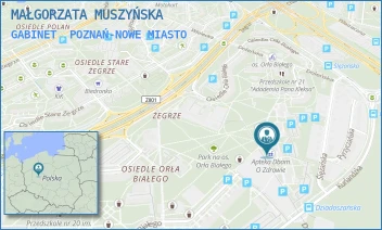 GABINET - MAŁGORZATA MUSZYŃSKA - OS.ORŁA BIAŁEGO B 75,  POZNAŃ-NOWE MIASTO