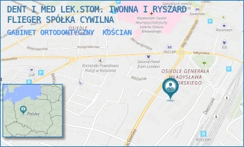 GABINET ORTODONTYCZNY - DENT I MED LEK.STOM. IWONNA I RYSZARD FLIEGER SPÓŁKA CYWILNA - NACŁAWSKA 11 A/-,  KOŚCIAN