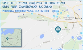 PORADNIA ORTODONTYCZNA DLA DZIECI - SPECJALISTYCZNA PRAKTYKA ORTODONTYCZNA ORTO ANNA ZNAMIROWSKA-BAJOWSKA - UL. POLNA 12,  LUBIN