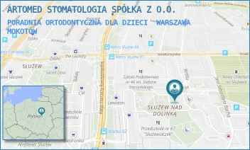 PORADNIA ORTODONTYCZNA DLA DZIECI - ARTOMED STOMATOLOGIA SPÓŁKA Z O.O. - WOLFGANGA AMADEUSZA MOZARTA 6/U1,  WARSZAWA MOKOTÓW